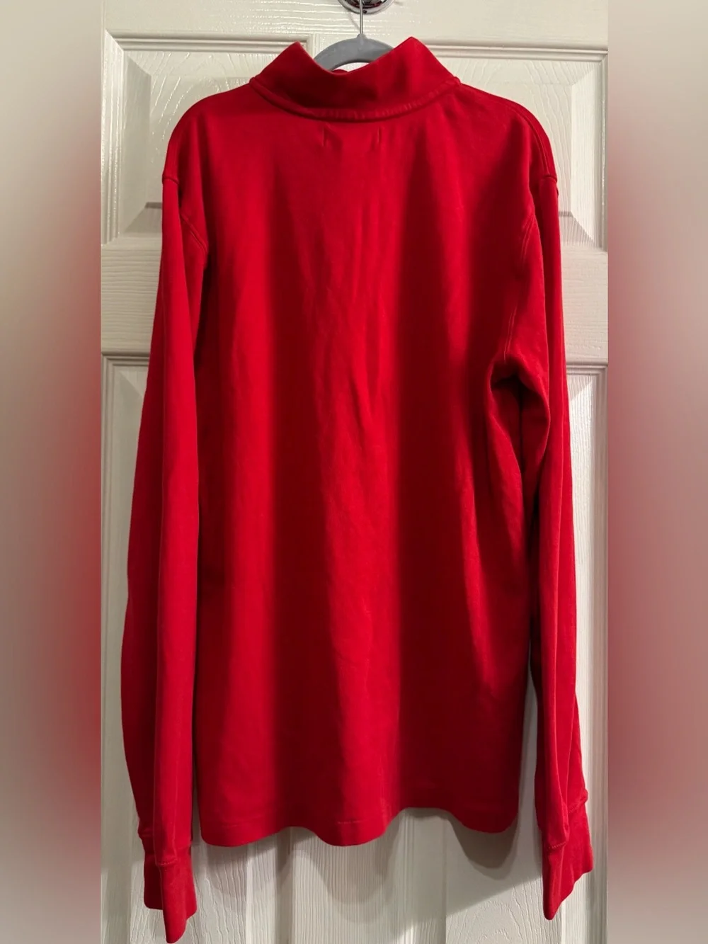 Ralph Lauren Cotton Interlock Quarter-Zip Pullover, Color: Red, Size: XL 18-20